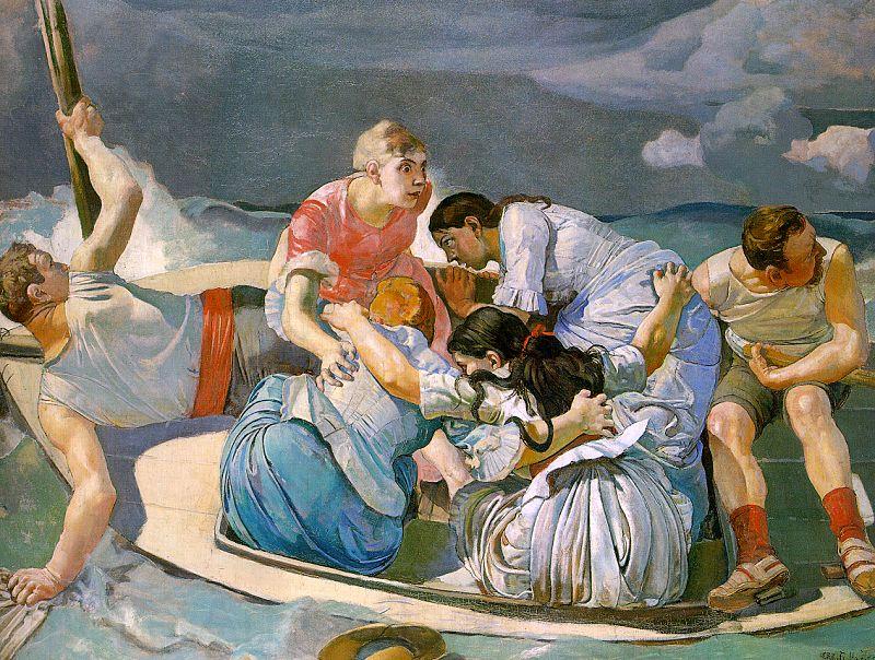 Ferdinand Hodler Surprised by the Storm Spain oil painting art